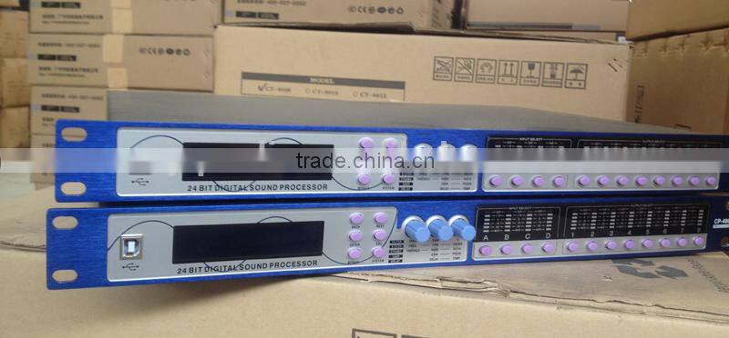 Professional 4 in 8 out digital speaker Audio processor