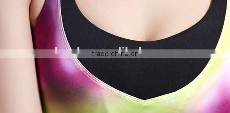 2016 new fashion sport bra quick-drying bra active wear colorful pattern designer sports bra for ladies