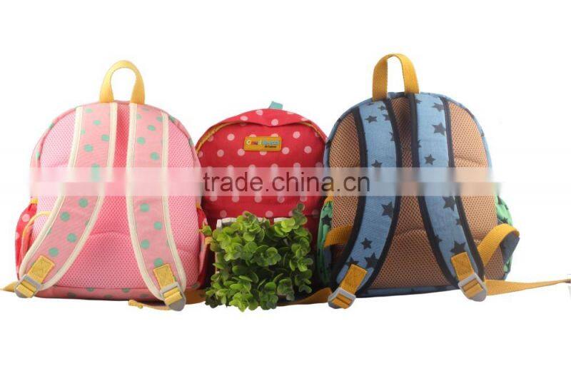 Breathable amd Bright Cotton Material Durable Girls and Boys School Bag