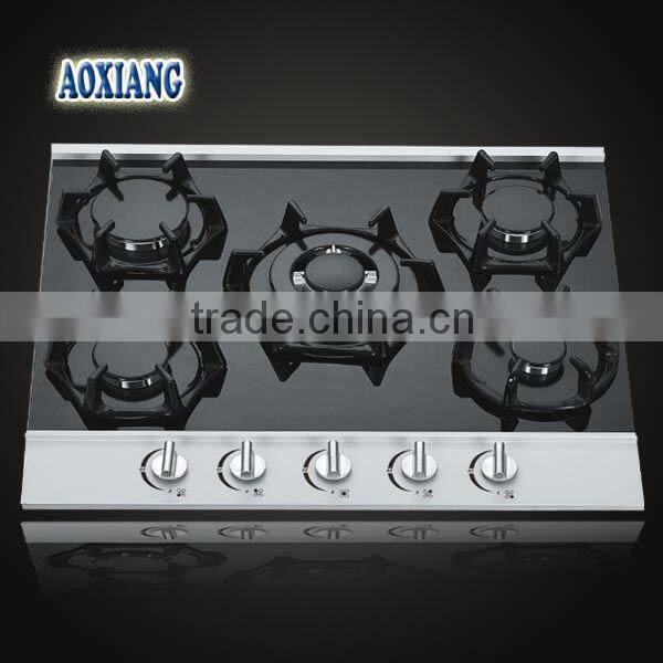 Kitchen 5 Burner Built-in Tempered Glass Gas Stove/ Gas Stove/ Gas Cooker AX-1319