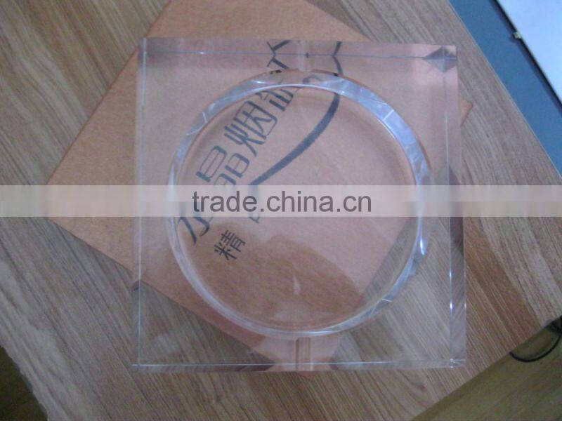 Square Antique Glass smoking Ashtray For Hotel Table Decoration