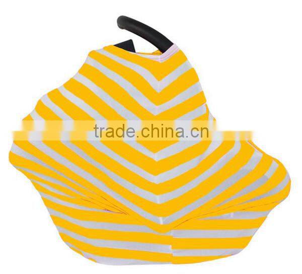 New Coming OEM Service Personalized Foldable Cuddle Soft Yellow Chevron Baby Carrier Cover