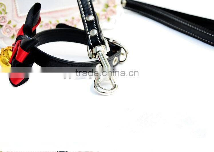 High-end pet dog collar / dog leash rope genuine belt for pets