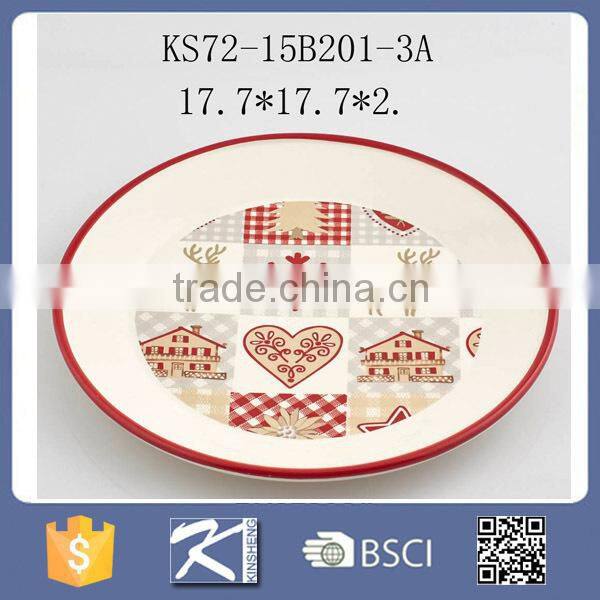 Eco-friendly stoneware round plate