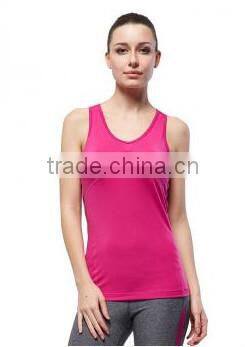 Wholesale OEM women sleeveless vest/87%polyester 13%spandex vest