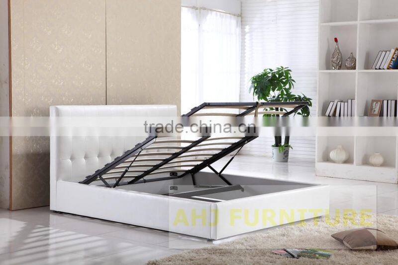 Storage bed frame, cheap pu storage beds, faux leather storage beds