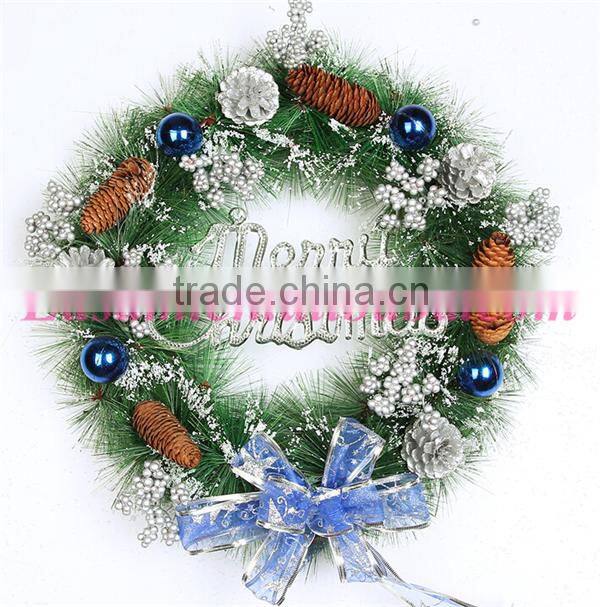 Christmas letter decoration Pine cones christmas wreath