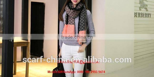 Wholesale wool fringed scarf