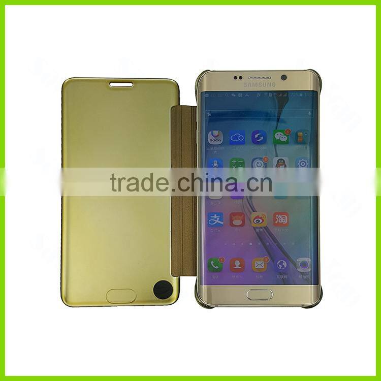 2015 new arrival smart flip cover Mirror case for samsung galaxy s6 edge