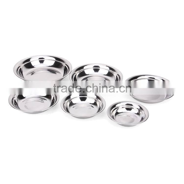 Indian stainless steel round dinner plate & dishes