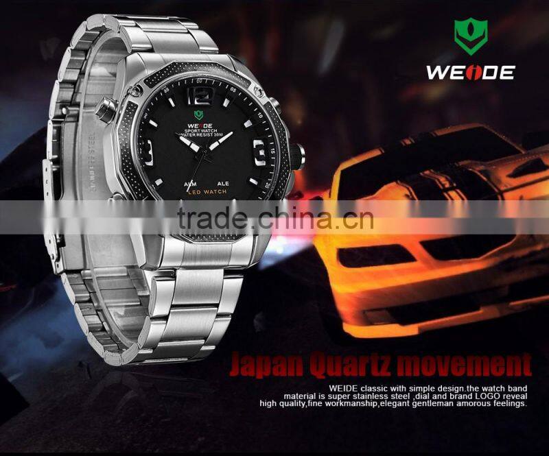 2014 WEIDE Men Watch JAPAN Miyota Quartz Watch ,touch screen hand watch ,red dial watches Luxury Brand Casual Watches WH2306-1