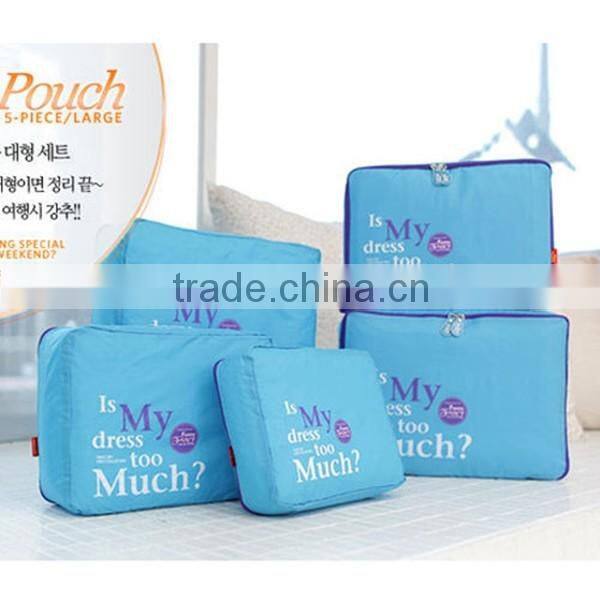 hot sell travelling luggage bag, travel bag in luggage bag, travel organizer bag set 5pcs