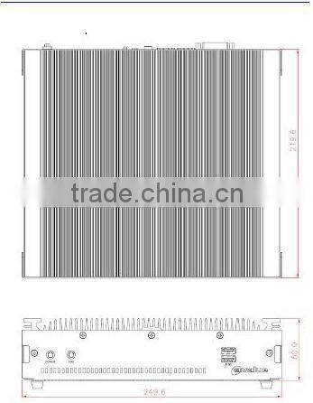 Intel Core i7-2710QE 2.1GHz Intel Core i5-2510E 2.5GHz 1*DVI 2*LAN 6*USB 2*COM fanless mini pc