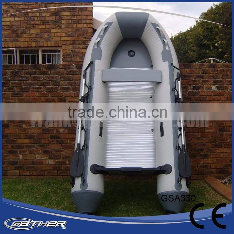 Gather Classic design cheap alumium floor inflatable boat hot sale