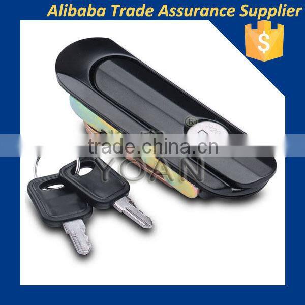 Black zinc electrical locker system with panel lock