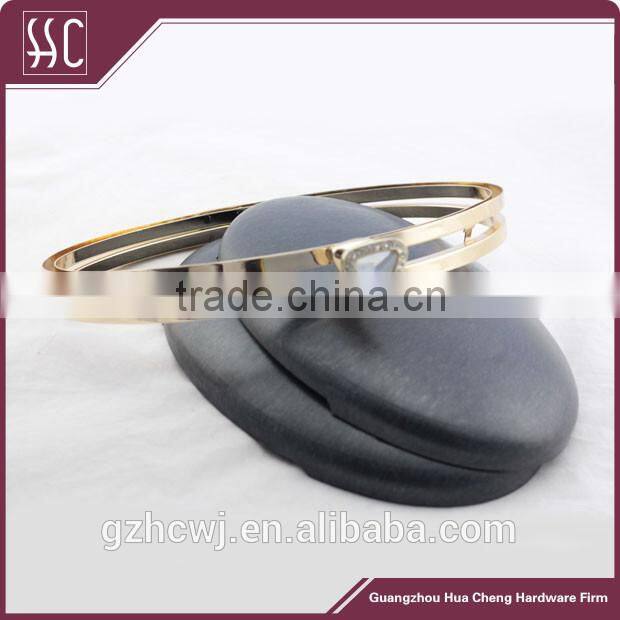 High quality oval shape bag clutch & metal box purse frame with crystal