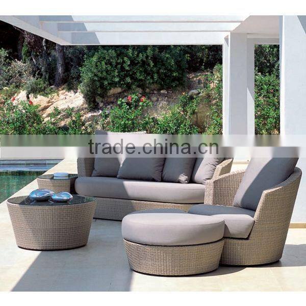 Resin rattan sofa set - Wicker Rattan Outdoor Sofa Set Furniture (1.2mm Alu frame powder coated + anti UV PE rattan)