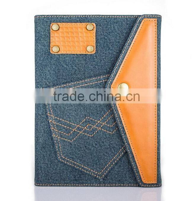 Fashion Jeans Cloth Leather Tablet Case Mobile Phone Case for Apple iPhone/ iPad Air/iPad 5