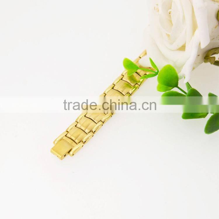 unique product high polish magnetic full gold bracelet designs men