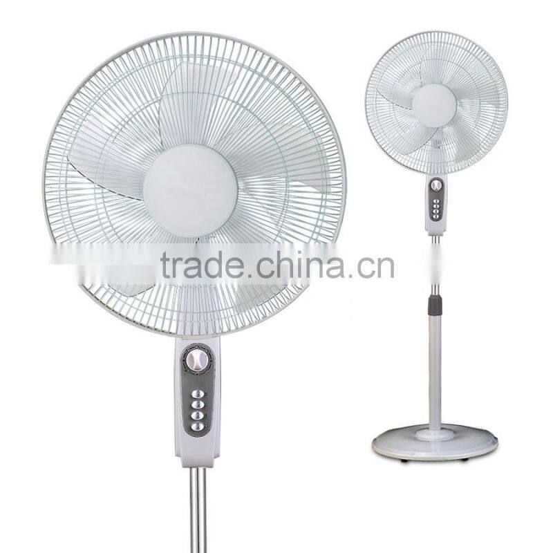 16 Inches White two plug Stand Fan With copper Motor Made in Anhui MAST