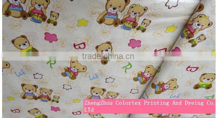 The bear printed sheet of cloth