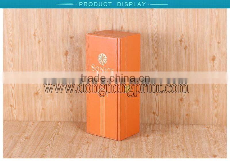 Latest gift packaging 1 bottle strong orange wooden boxes for wine buy