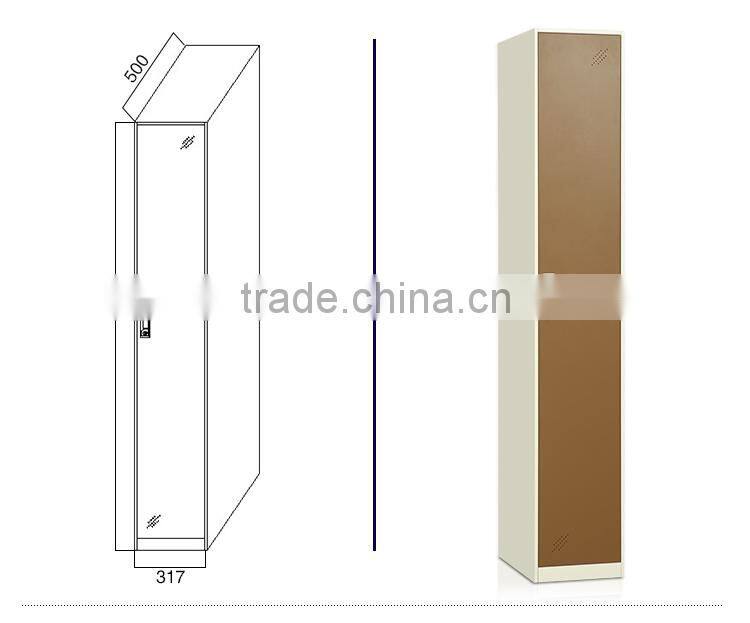 easy assemble single door steel personal cabinet locker