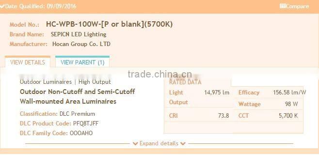 American style LED Wall pack light IP65 100w outdoor wall mounted led wall light