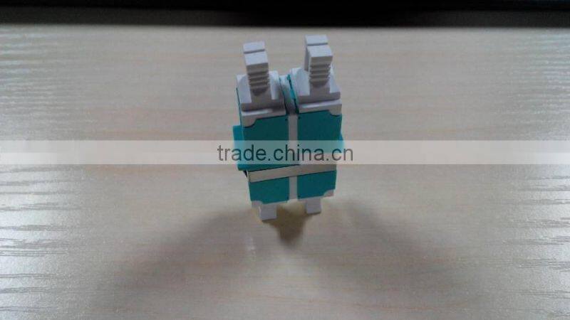 2 port 10G OM3 Aqua LC/UPC Duplex Multimode Optical fiber Adapters
