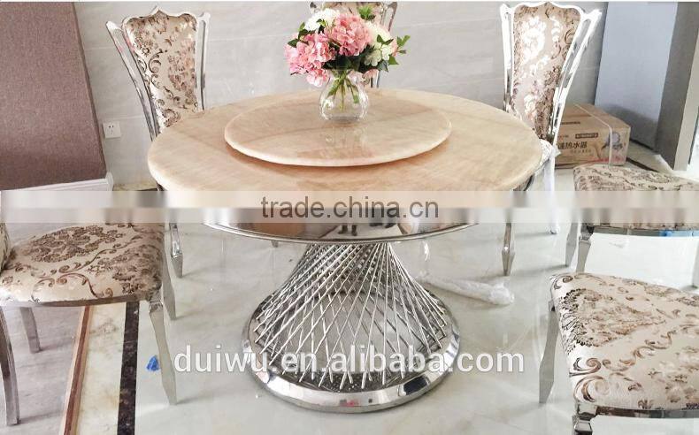 Monaco elegant and modern metal frame dining table