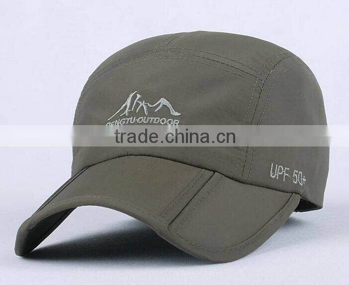 100% polyester Dry Fit embroidery foldable sun hats