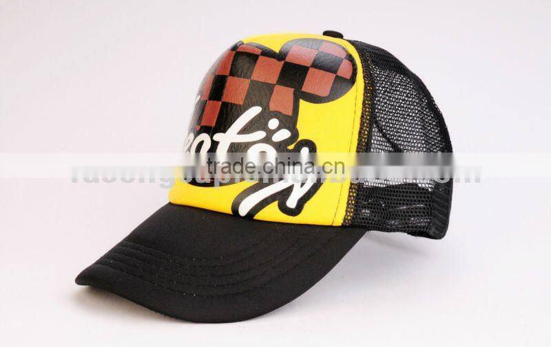 fashion design OEM printed logo sport cap cycling mesh hat trucker cap