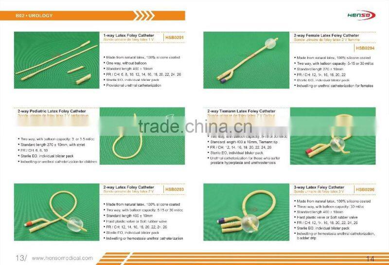 Henso 2-way Female Latex Foley Catheter