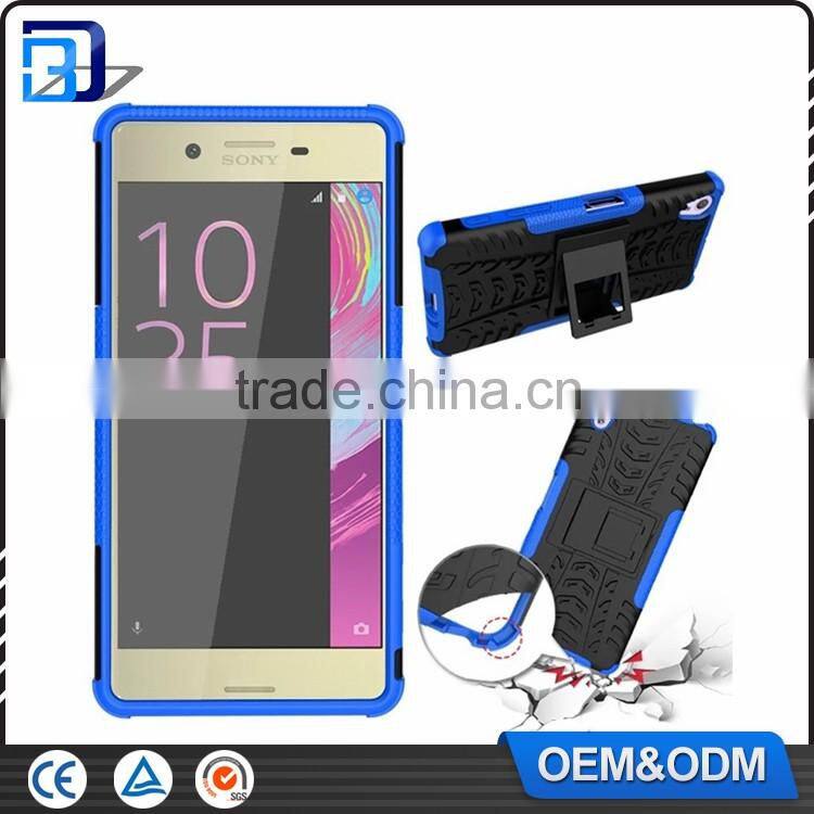 2016 trending products 2 in 1 PC+TPU Hybird armor rugged case cover for Sony Xperia X with stand mobile phone accessories