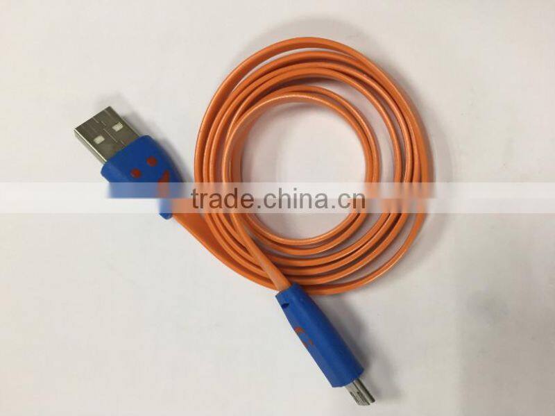 USB 3.0 Flat Data Cable Smiley Face Indicator Light for Samsung Galaxy Note 3 N9000