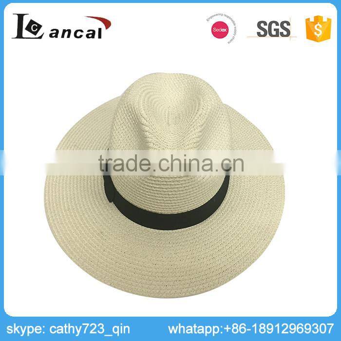 Lancai-Development ability wide selection fashion straw fedora hat with bowing