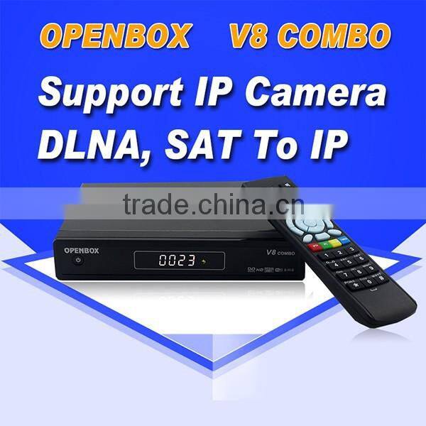 nice product !openbox V8 combo DVB-S2 and DVB-T2 free IPTV twin tuner set top box for UK/italy/USA market
