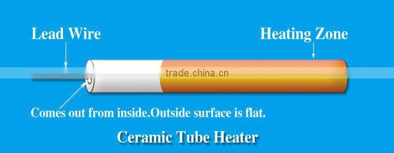 Customize-design Tube-shaped Ceramic heater/ heaters for Milk Warmer