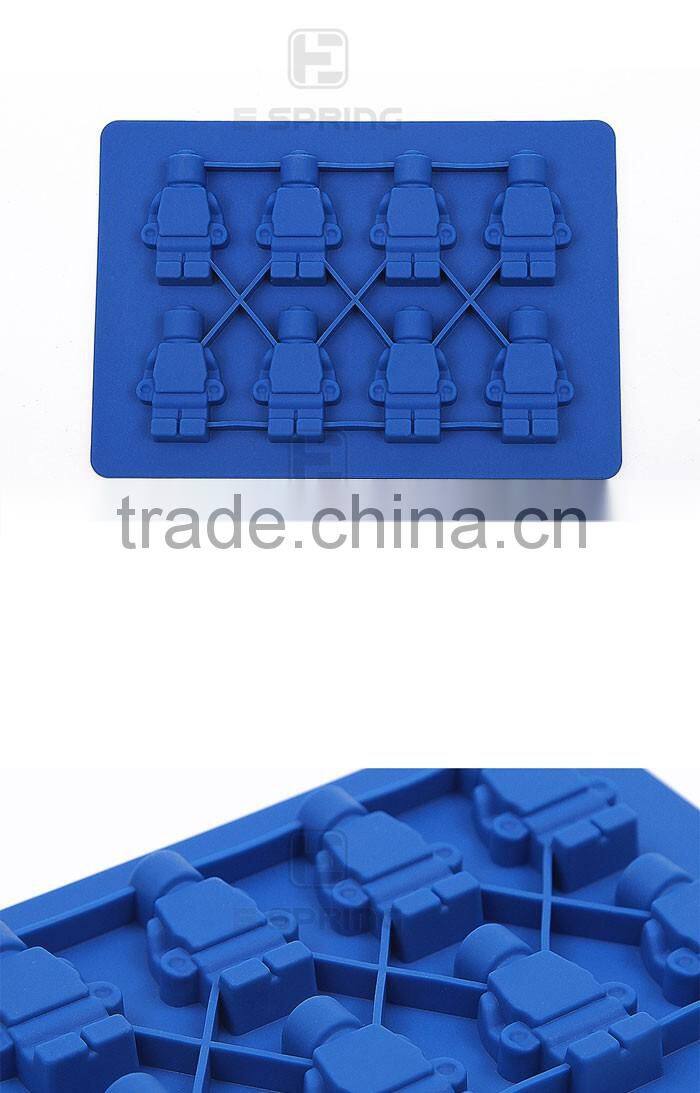 Square Toy Brick Shape Silicone Ice Cube & Robot Ice Tray Mould Cake Chocolate Mold