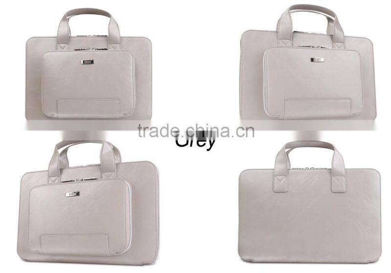 BUBM 2016 Portable Bag For Macbook Air 12 PU Leather Case Bag For Apple For Macbook 12" coffee color