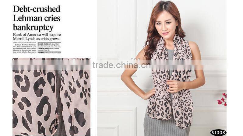 leapord scarf/2015 chiffon cheap scarf/latest fashion scarf