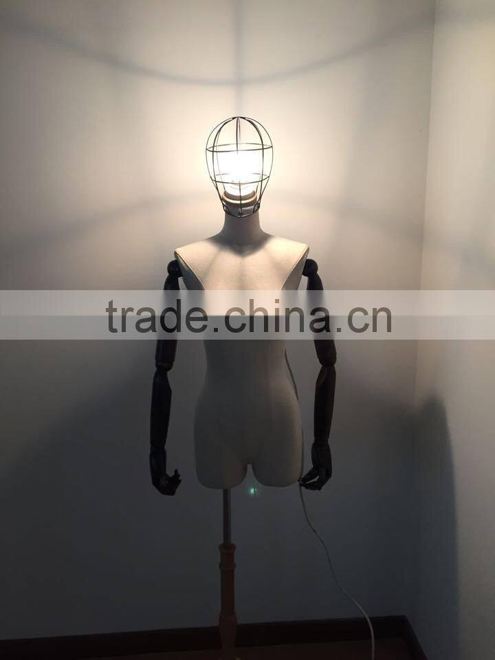 Upper-body fabric mannequin with light for window display women manikin