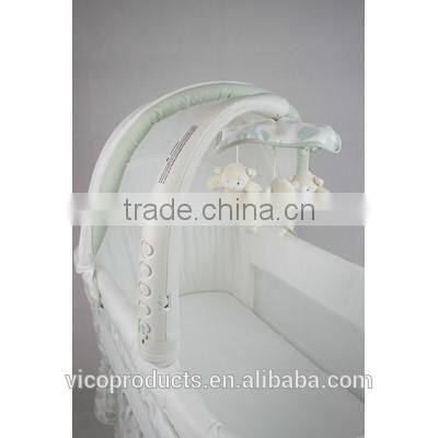 with Mobile arm baby cot baby crib baby swing bassinet