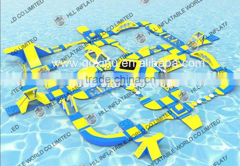 New design giant beach inflatable water park / lake floating water games / commercial aqua park