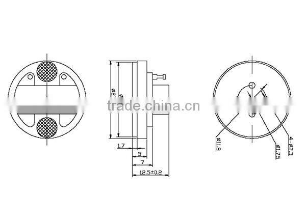 Round 1 inch good performance small omnidirectional microphone