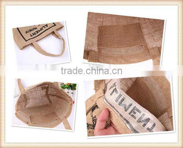 Customized jute tote bag Small jute bag