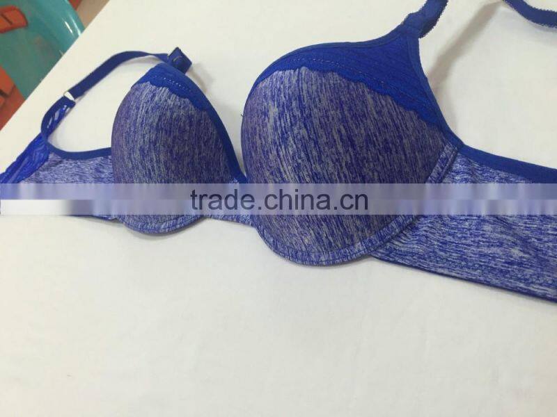 New Design Mix Color Lace Wing Push Up Silicone Bra Hot Sexy
