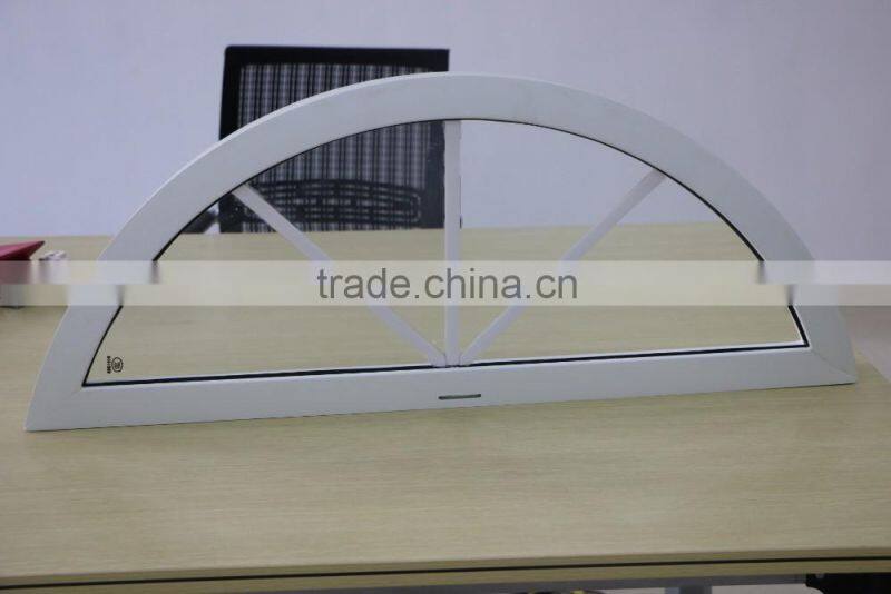pvc Frame Material and PVC glass window,Casement Windows Type pvc arch window with grills
