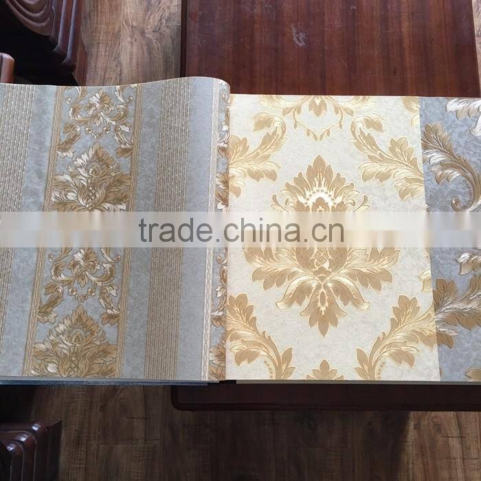 classical design vinyl flooring deep embossed flower making wallpaper for house