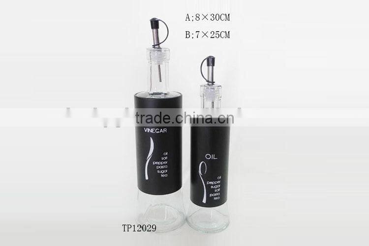 used cooking oil glass container with metal lid